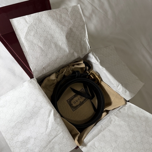 Gucci Black GG Leather Belt - Picture 4 of 4
